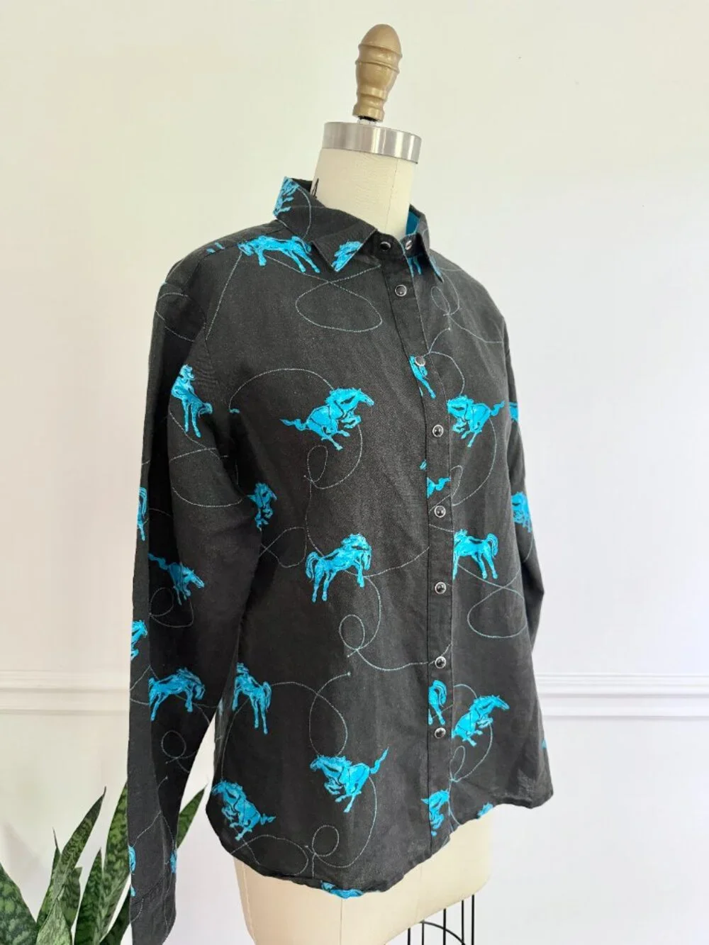 Vintage Wrangler Stallion Cowboy Button Down | M - Picture 3 of 6